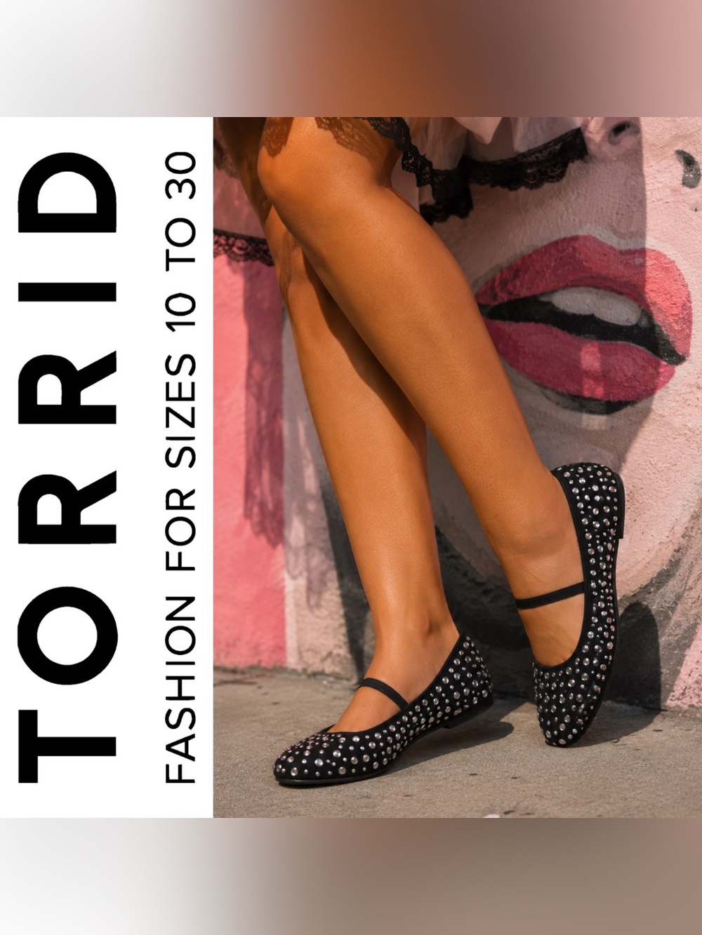 Torrid Black & Silver Stud Mary Jane Flats, Size 9 WW or Size 10, NWT!